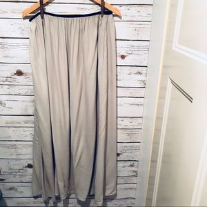 Matty M Taupe Skirt with Pockets & Elastic Waist